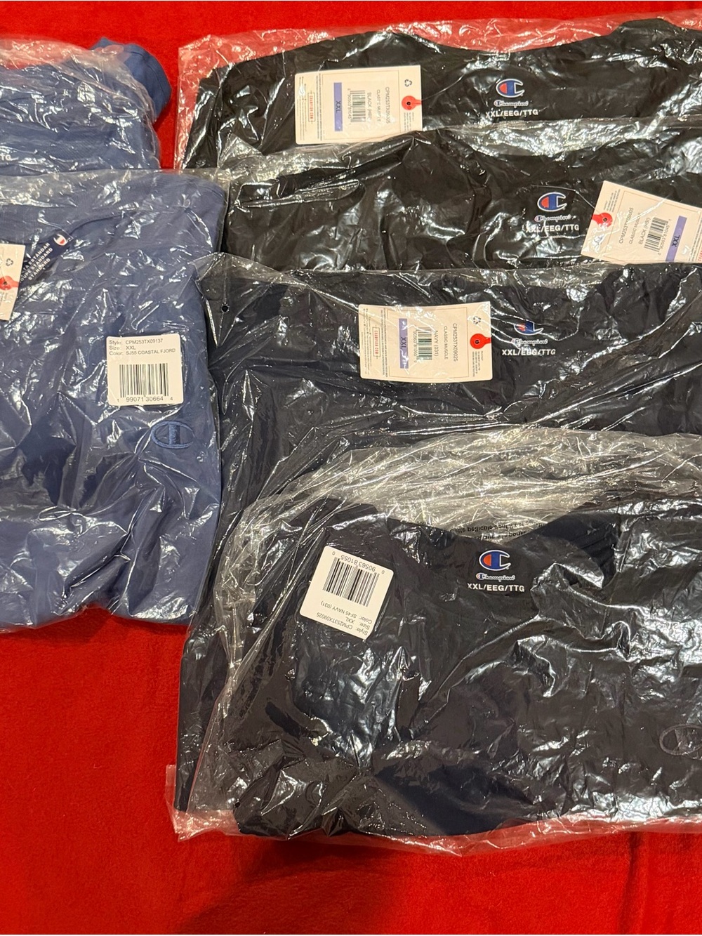 6 pack bundle $20 Champion Men’s muscle tee shirt - Black & Navy Blue